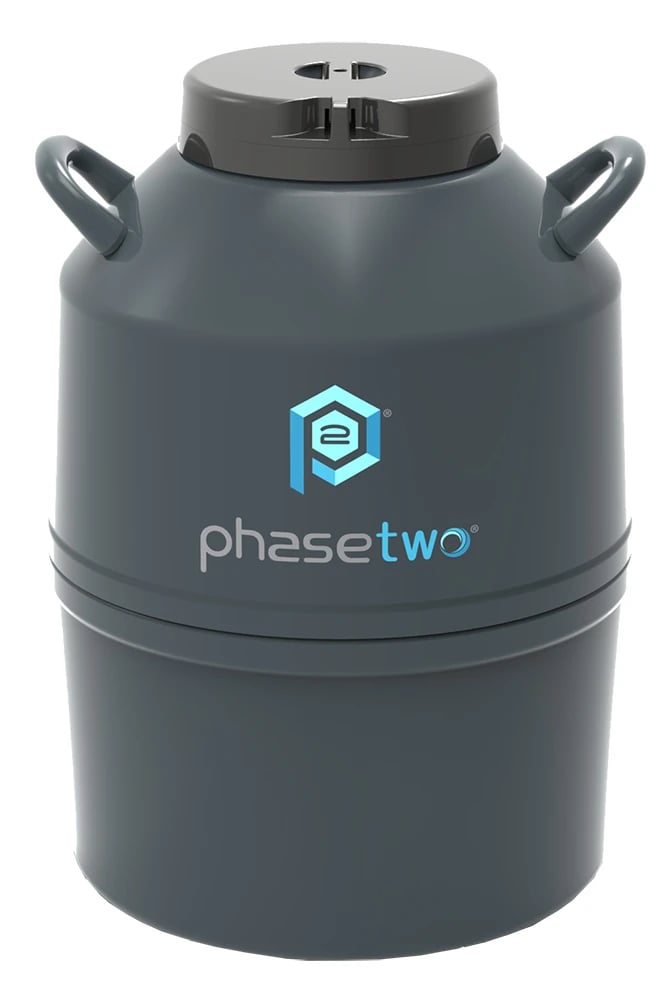Phasetwo CCF35V-6 Cryogenic Canister LN2 Freezer with 6 Canisters