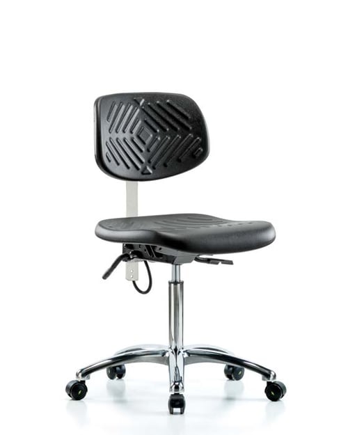 Polyurethane ESD Lab Chair| Medium Bench Height with ESD Casters