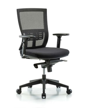 Modern Oxford Mesh Back Lab Chair with Knee-Bend Control, 3D Adjustable Arms, & Casters