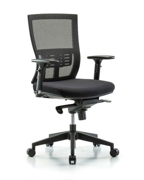 Modern Oxford Mesh Back Lab Chair with Knee-Bend Control, 3D Adjustable Arms, & Casters