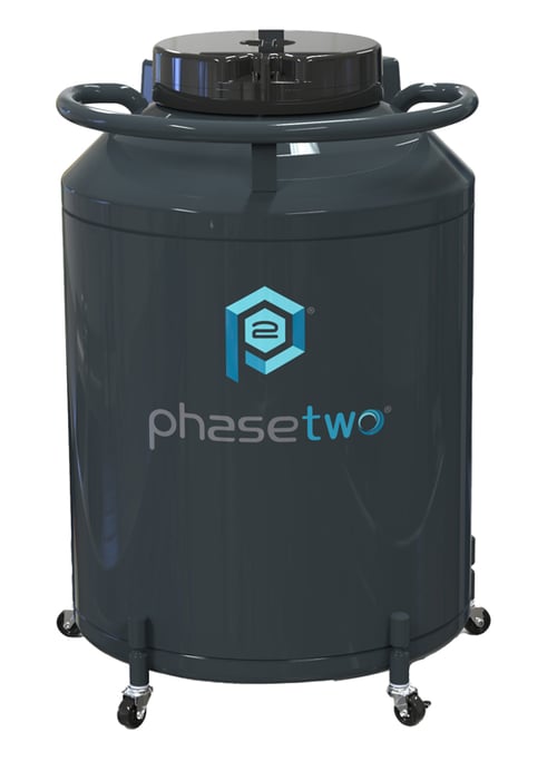 Phasetwo CRF6000 Cryogenic Rack Liquid Nitrogen Freezer (Capacity: 6000 x 2.0 mL vials)