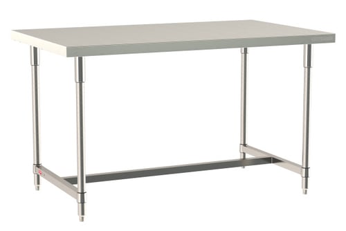 Metro TableWorx Stainless-Steel Laboratory Work Tables with H-Frame | 24"W x60"L