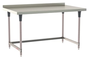 Metro TableWorx Stainless-Steel Laboratory Work Tables 3-Sided Frame with Backsplash | 36"W x60"L