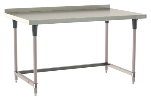 Metro TableWorx Stainless-Steel Laboratory Work Tables 3-Sided Frame with Backsplash | 36"W x60"L