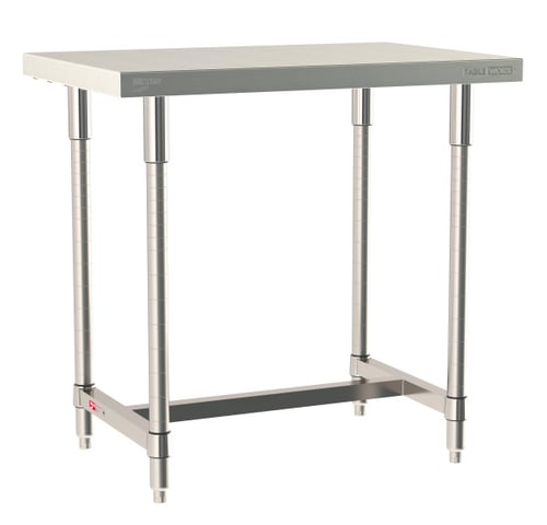 Metro TableWorx Stainless-Steel Laboratory Work Tables with H-frame | 24"W x36"L
