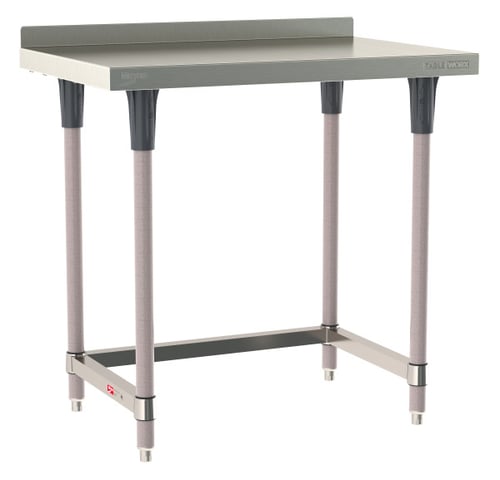 Metro TableWorx Stainless-Steel Laboratory Work Tables with3-sided frame & Bottom Shelf | 24"W x36"L