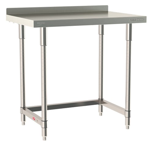 Metro TableWorx Stainless-Steel Laboratory Work Tables with3-sided frame & Bottom Shelf | 24"W x36"L