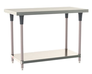 Metro TableWorx Stainless-Steel Laboratory Work Tables with Bottom Shelf | 24"W x 48"L