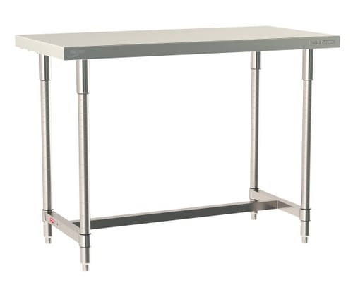 Metro TableWorx Stainless-Steel Laboratory Work Tables with H-Frame | 24"W x 48"L