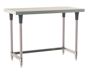 Metro TableWorx Stainless-Steel Laboratory Work Tables with 3-Sided Frame | 24"W x 48"L