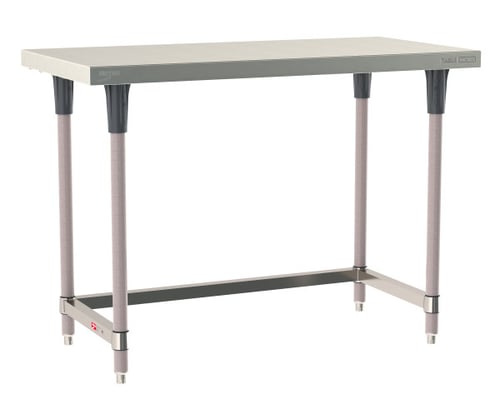 Metro TableWorx Stainless-Steel Laboratory Work Tables with 3-Sided Frame | 24"W x 48"L