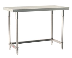 Metro TableWorx Stainless-Steel Laboratory Work Tables with 3-Sided Frame | 24"W x 48"L