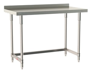 Metro TableWorx Stainless-Steel Laboratory Work Tables with 3-Sided Frame & Backsplash | 24"W x 48"L