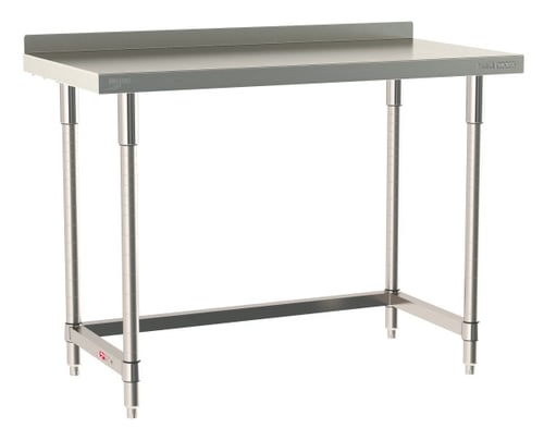 Metro TableWorx Stainless-Steel Laboratory Work Tables with 3-Sided Frame & Backsplash | 24"W x 48"L