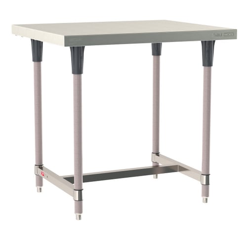 Metro TableWorx Stainless-Steel Laboratory Work Tables with H-Frame | 30"W x36"L