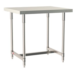 Metro TableWorx Stainless-Steel Laboratory Work Tables with H-Frame | 30"W x36"L