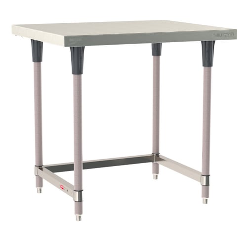 Metro TableWorx Stainless-Steel Laboratory Work Tables with 3-Sided Frame | 30"W x36"L