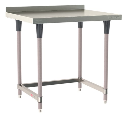 Metro TableWorx Stainless-Steel Laboratory Work Tables with 3-Sided Frame & Backsplash | 30"W x36"L
