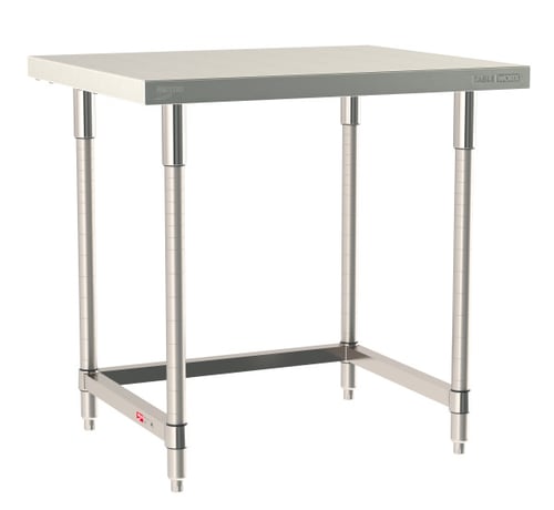 Metro TableWorx Stainless-Steel Laboratory Work Tables with 3-Sided Frame | 30"W x36"L