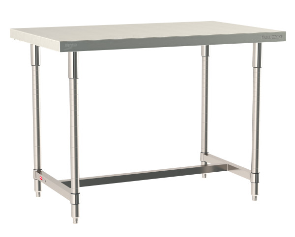 Metro TableWorx Stainless-Steel Laboratory Work Tables with H-Frame | 30"W x 48"L