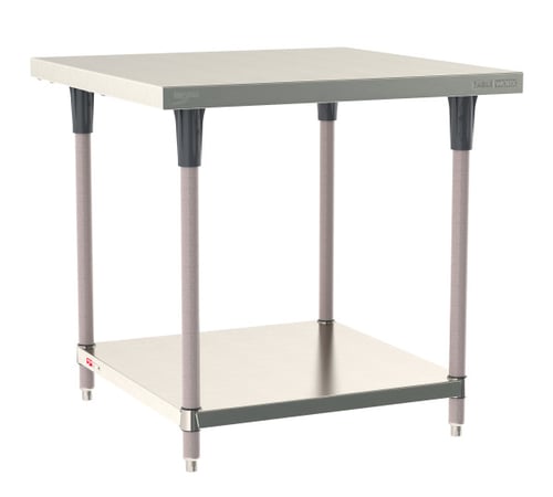 Metro TableWorx Stainless-Steel Laboratory Work Tables with Bottom Shelf | 36"W x 36"L