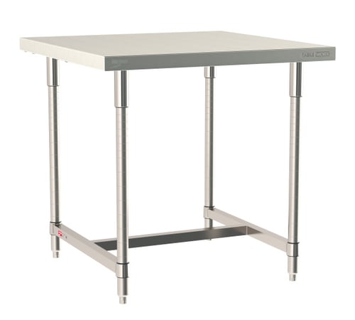 Metro TableWorx Stainless-Steel Laboratory Work Tables with H-Frame | 36"W x 36"L
