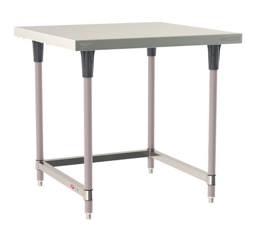 Metro TableWorx Stainless-Steel Laboratory Work Tables with 3-Sided Frame | 36"W x 36"L