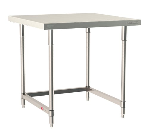 Metro TableWorx Stainless-Steel Laboratory Work Tables with 3-Sided Frame | 36"W x 36"L