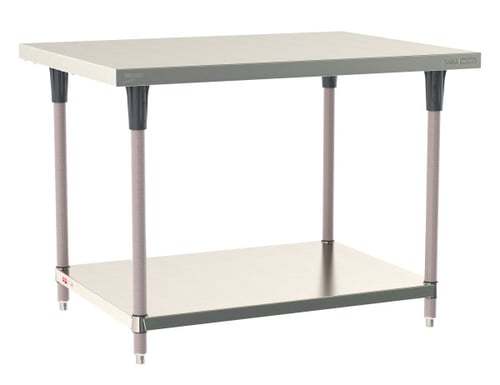 Metro TableWorx Stainless-Steel Laboratory Work Tables with Bottom Shelf | 36"W x48"L