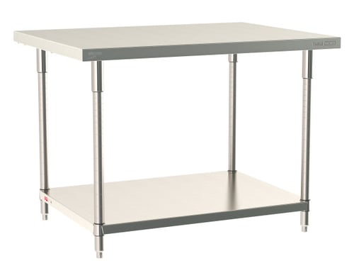 Metro TableWorx Stainless-Steel Laboratory Work Tables with Bottom Shelf | 30"W x48"L