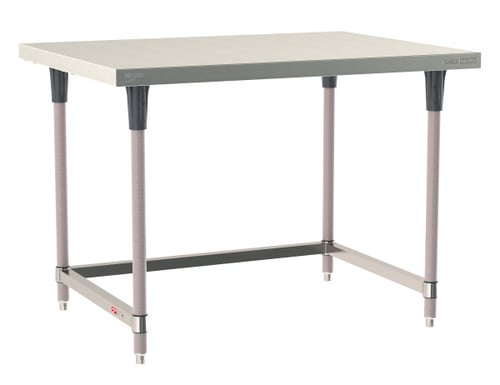 Metro TableWorx Stainless-Steel Laboratory Work Tables with 3-sided frame | 36"W x48"L