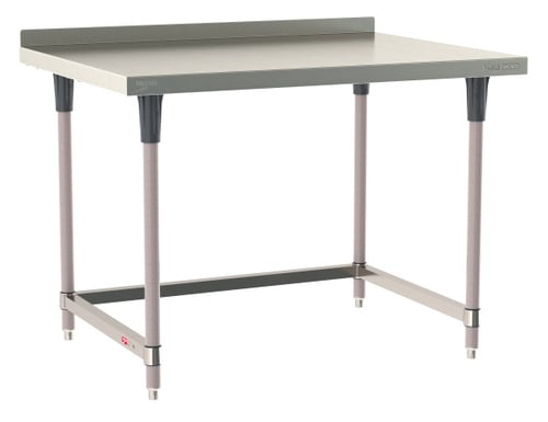 Metro TableWorx Stainless-Steel Laboratory Work Tables 3-sided frame & Backsplash | 36"W x48"L