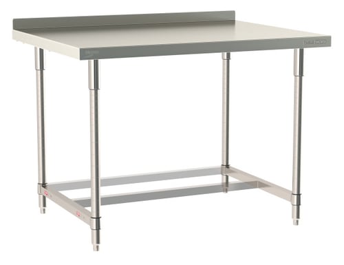 Metro TableWorx Stainless-Steel Laboratory Work Tables 3-sided frame & Backsplash | 36"W x48"L