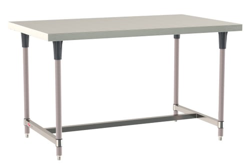 Metro TableWorx Stainless-Steel Laboratory Work Tables with H-Frame | 36"W x60"L
