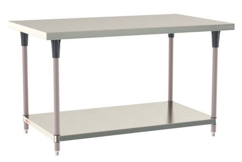 Metro TableWorx Stainless-Steel Laboratory Work Tables with Bottom Shelf | 24"W x60"L