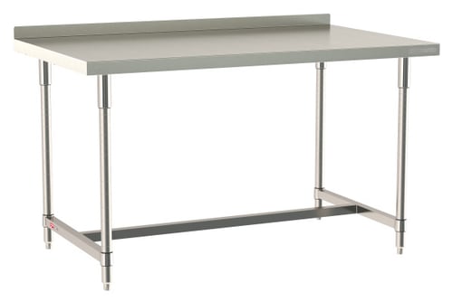 Metro TableWorx Stainless-Steel Laboratory Work Tables with H-Frame | 24"W x60"L