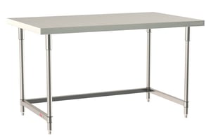 Metro TableWorx Stainless-Steel Laboratory Work Tables with 3-sided Frame | 24"W x 60"L