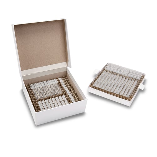 Double Decker™ PCR Cardboard Freezer Box With Hinged Lid