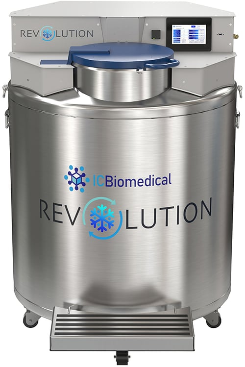 IC Biomedical Revolution Series 613-R Liquid Nitrogen LN2 Freezer (Capacity: 83,200 x 2.0 ml vials)