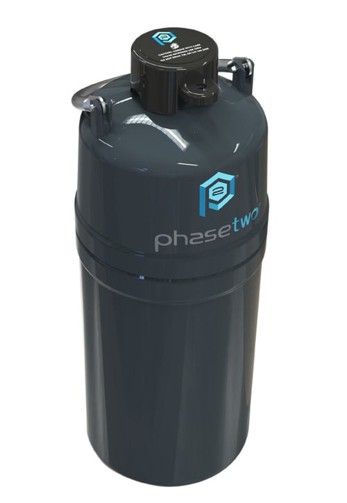 Phasetwo CryoCourier Vapor Shipper With 11" canister (Capacity: 18 x 2mL vials)