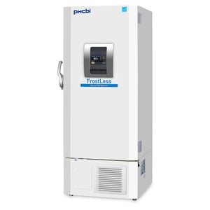 A Frostless Ultra-Low Temperature Freezer from PHCbi brands VIP® ECO series, model MDF-DU500zHA-PA 18.5 cubic foot, with energy star certification