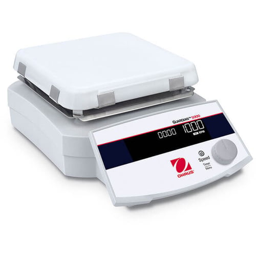 Ohaus Guardian™ 5000 Stirrer E-G52ST07C | 20L | Plate size 7 in x 7 in (18 cm x 18 cm)