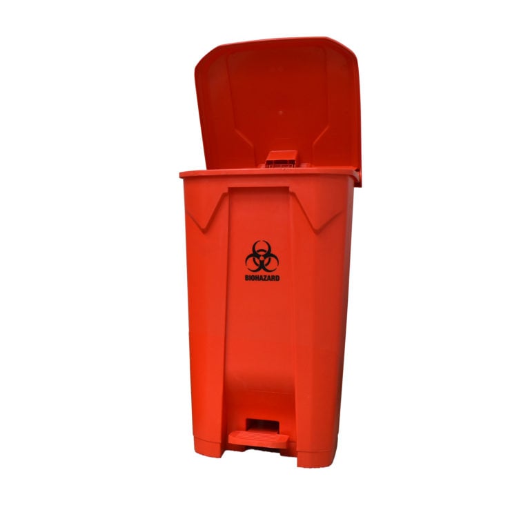 MTC-Bio BowTie™ Biohazard Bin, with hands-free foot pedal | 26 gallon capacity (100 liters) - Image 3