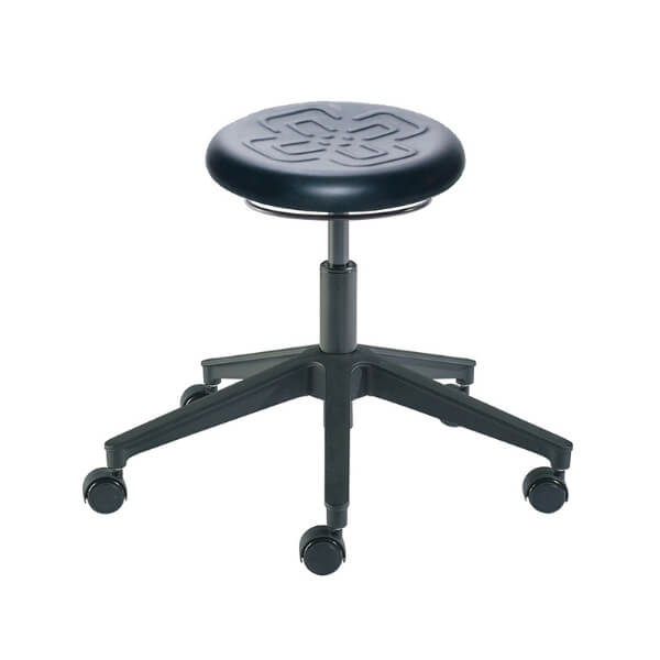 Biofit Cerex Series Lab Stool | Desk Height | 16” to 21” User Height | Black