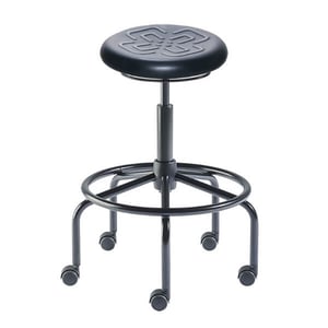 Biofit Cerex Series Laboratory Stool | High Bench Height | 24” to 31” User Height | Black