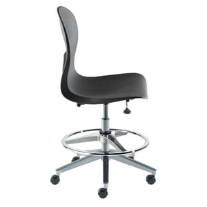 Biofit Skoop Series Laboratory Chair | Standard Bench Height | 30” to 37” User Height | Black