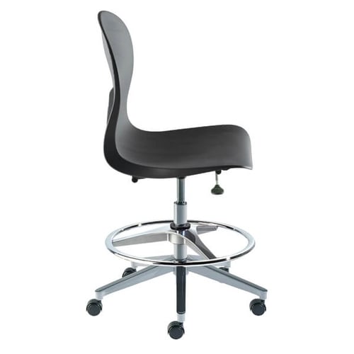 Biofit Skoop Series Laboratory Chair | Standard Bench Height | 30” to 37” User Height | Black