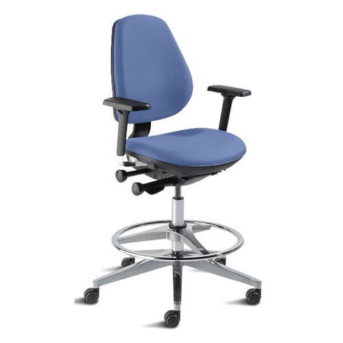 Biofit MVMT Pro Series Laboratory Chair | High Bench Height | 36” to 45.5” User Height | Blue
