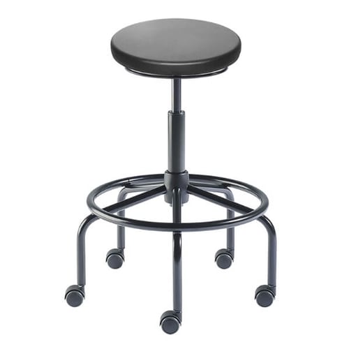 Biofit Traxx Series Laboratory Stool | High Bench Height | 34” to 41” User Height | Black