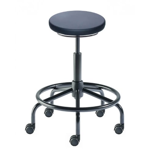 Biofit Traxx Series Laboratory Stool | Standard Bench Height | 30” to 37” User Height | Black